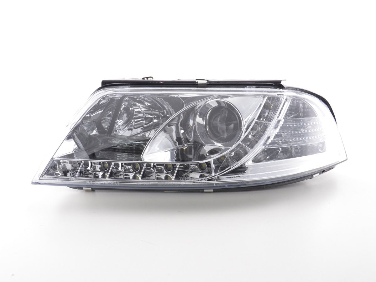 Scheinwerfer Set Daylight LED TFL-Optik VW Passat Typ 3BG 00-05 chrom für Rechtslenker Scheinwerfer Set Daylight LED TFL-Optik VW Passat Typ 3BG 00-05 chrom für Rechtslenker